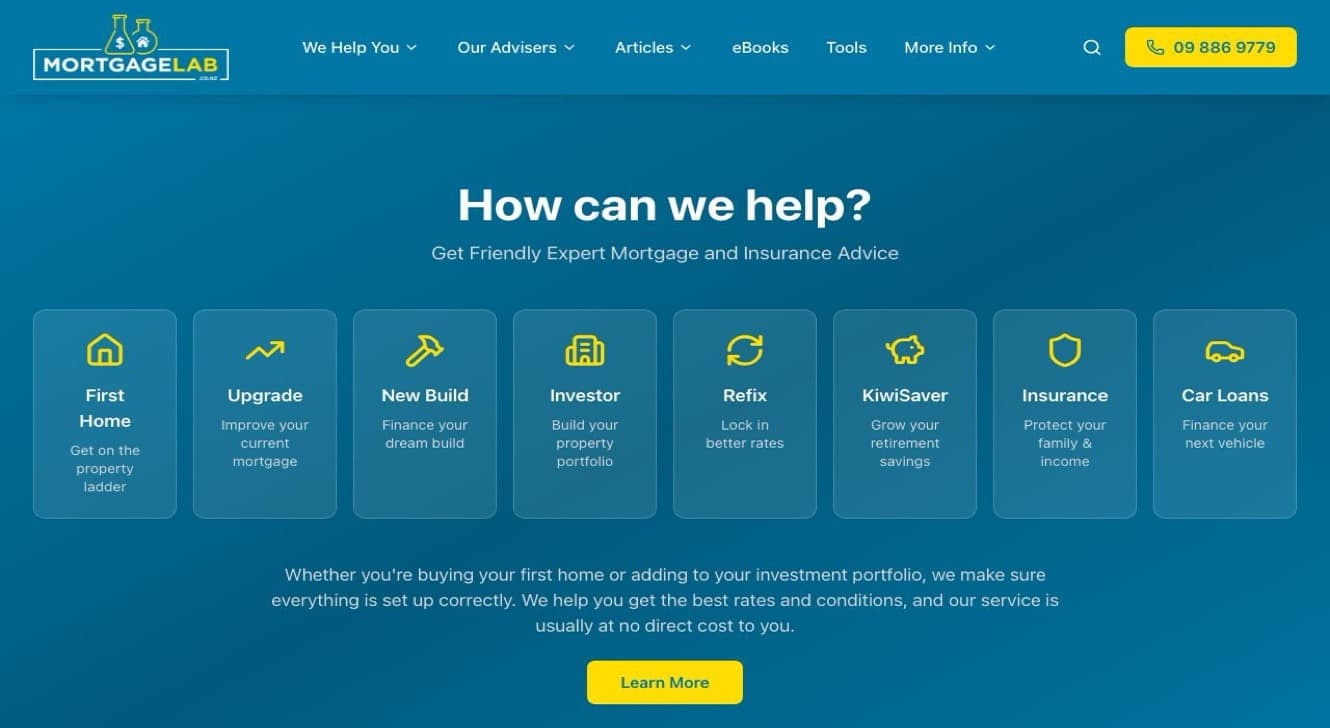 MortgageLab.co.nz: Website, adviser profiles, calculators and guides